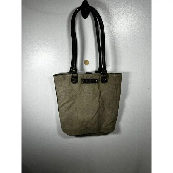 Vintage Addiction Patchwork Tote Canvas & Leather Tote Bag Purse - Picture 3 of 9